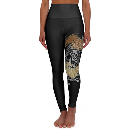 Moon in Aquarius Yoga Leggings