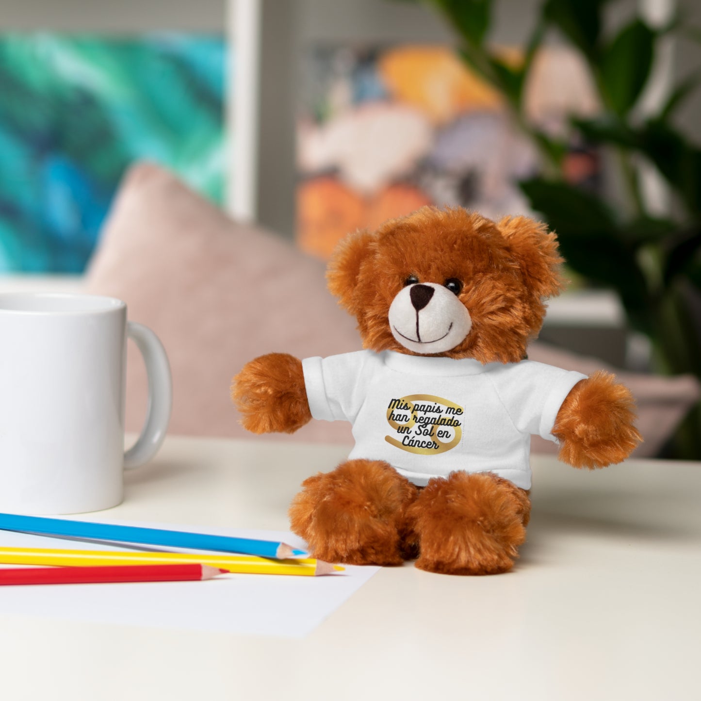 Peluche con camiseta, Sol en Cáncer